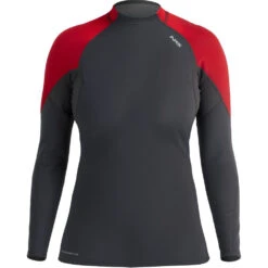NRS Wmn's Hydroskin 0.5 L/S Shirt -Colorado Kayak Shop 15004 06 GraphiteSalsa na Front 080723 1000x1000 1863e536 9c3e 44fd be39 db7e3cfb1eef