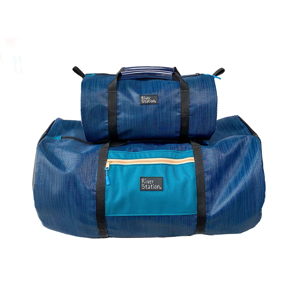 River Station Eterna Mesh Gear Duffel Bag River Station Eterna Mesh Gear Duffel Bag -Colorado Kayak Shop RiverStationEternaMeshGearDuffelBagDarkBlueSMandLG