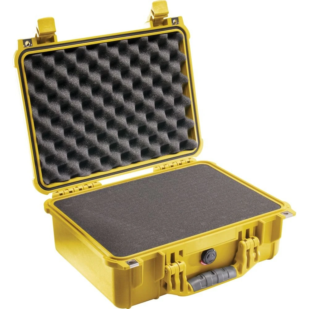 Pelican Protector Case Dry Box 1450 Pelican Protector Case Dry Box 1450 -Colorado Kayak Shop peli 1450 yellow open